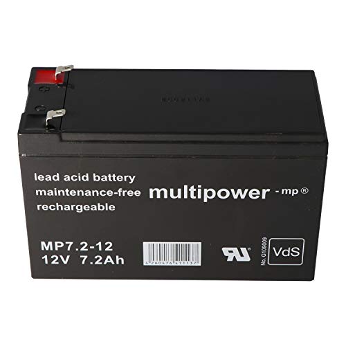 Multipower Piles MP7.2-12V 7200mAh 12V 7,2Ah AGM Technologie Zulassung VDs