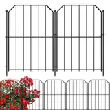 Yeabett Gartenzaun 19 Stück, Dekorativer Metallzaun 31cm(B) × 41cm(H), Hundezaun Outdoor Tierbarriere für Blumenbeet Hof Patio