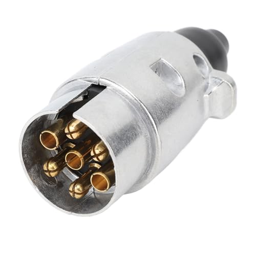 7 Pin -Anhänger -Schleppscheibe Kabelbaumstecker -Steckdosen -Steckdosen -Kit für Auto, Wohnmobil, LKW, Boot - Aluminium -Legierungsanschluss mit Montagehalterung, DC12V