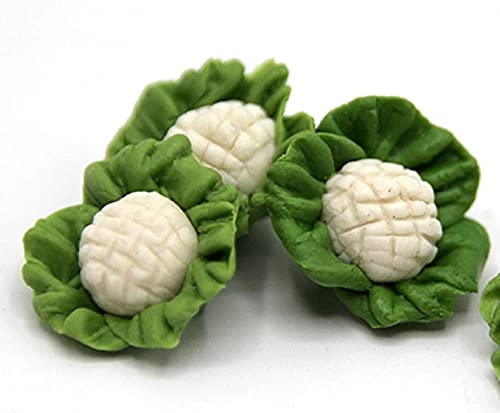 Melody Jane Puppenhaus 3 Blumenkohl Miniatur-Gemüsehändler Lebensmittelgeschäft Zubehör