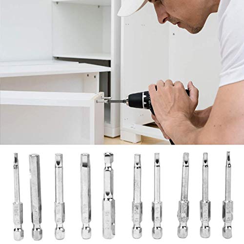 Sechskant-Schaft-Bits, 10 STÜCKE S2 Stahl-Sechskant-Schraubendreher-Bits Magnetische BST-Bits -018 60 mm Länge für Maschinenbau, Maschinen, Haushaltsgerätewartung