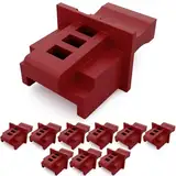 hb-digital 10 Stück RJ45 Staubschutz Kappen LAN Netzwerk Buchsen Schutz Stopfen gegen Staub Schmutz Blindstopfen für Patchpanel Switch Router Netzwerkdose Abdeckung für Ethernet Anschluss – Rot