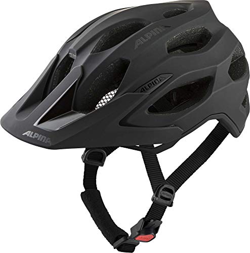 Alpina Carapax 2.0 - Leichter, Stabiler & Komfortabler Fahrradhelm Mit Fliegennetz & Antibakteriellen Polstern Für Erwachsene, Black matt, 57-62 cm