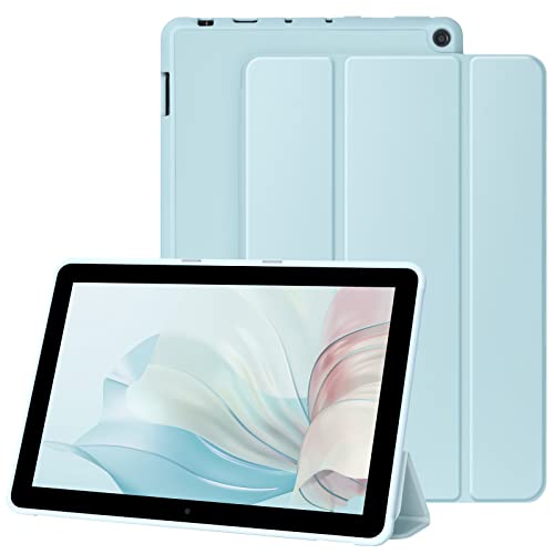 Hülle für Tablet, Schutzhülle Kompatibel mit Fire HD 10 & Fire HD 10 Plus (11. Generation, 2021 10,1 Zoll) - Ultradünne Leichte mit Auto Schlaf/Wach Funktion(Hellblau)
