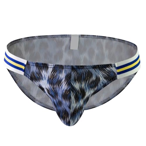 WKAYsIV Boxershorts Herren Mit Gummiband Triangel-Unterwäsche für Herren mit niedriger Taille Schlafshorts Jungen (Blue, L)