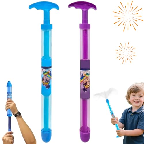 Feuerwerk Wasserpistole, 2/3/4 Stück Romantisches Auszieh Wasserpistole Feuerwerk, Pusher Type Fun Fireworks Water Jet Spray Toy, Zum Baden,Pool, Party (2 Stück-A)