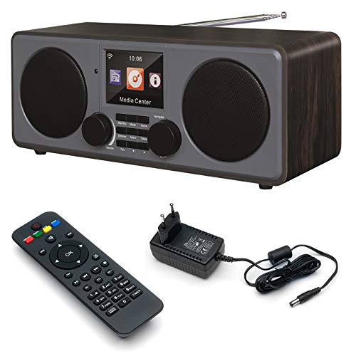 XORO DAB 600 IR V3 - Internet DAB+/UKW Radio mit WLAN, 2 x 5 Watt RMS, USB 2.0, App-Steuerung, Bluetooth, Spotify Connect, AUX, Weckfunktion, Wetterstation