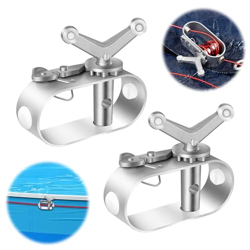 EUIOOVM Spannschloss für Seil Poolabdeckung, 2 Stück Spannverschluss Spannratsche Seilspanner, Planenspanner, Spanndraht Drahtspanner für Winter Pool Poolplanen Befestigung Poolabdeckung