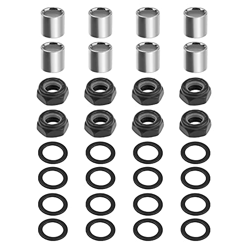 eMagTech Skateboard/Longboard Reparatur Set mit Unterlegscheiben Lager Abstandshalter Nüsse Universal Hardware 32-teilig
