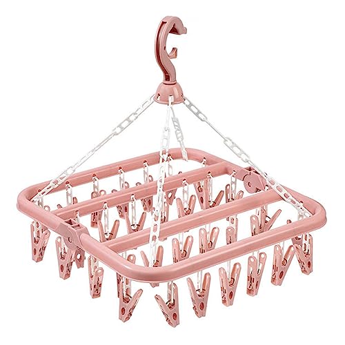 kleiderbügel Plastik mit 32 Clips und tropfenförmigem faltbarem Hängeregal，Clothes Drying Rack，wäscheständer ausziehbar，kleiderbügel platzsparend