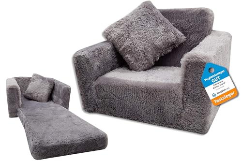 Odolplusz Kindersessel Mini-Sessel Kinderstuhl Relaxsessel Kuschelsessel (Graphit)