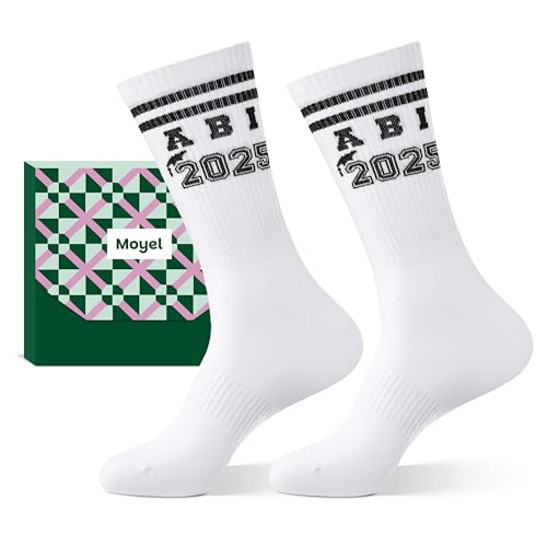 Moyel Abitur 2025 Geschenke Junge Abi 2025 Socken Herren 43-46 Schulabschluss Geschenk Junge Bestandene Prüfung Geschenk Abschluss Geschenk Schüler Geschenke zum Bestandenen Abitur Graduation Gift