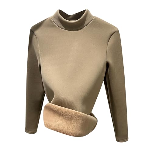 Generisch Blusenshirt Damen Langarm, Sommer Oberteile Rundhals Longsleeve Angebote des Tages Heute, Lange Mit Locker Wickelbluse Damen Oversize Elegantes Oversized Ausgeh Outfit Damen M