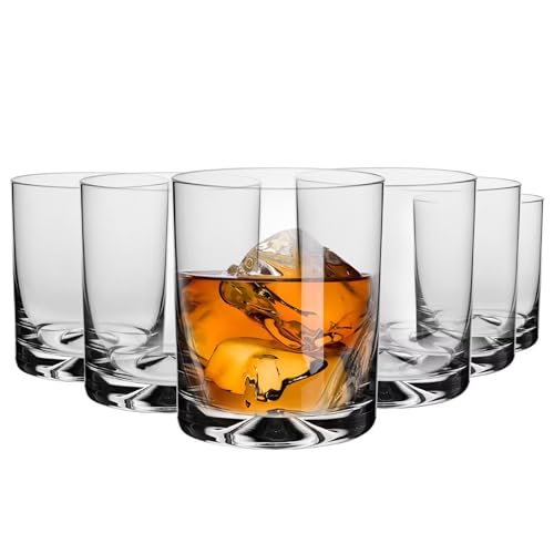 Krosno - Whiskygläser 6er Set, 350 ml, Mixology Kollektion - Rum Whiskey Gläser Rumgläserser - Tumbler Cocktail Glas - Spülmaschinenfest