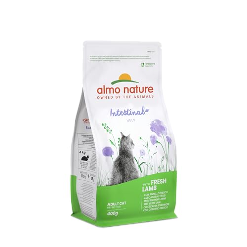 Almo Nature Holistic Functional Digestive Help Trockenfutter für ausgewachsene Katzen mit Lamm, 400 g