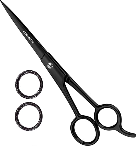 Utopia Care 6,5 Zoll Friseurschere aus rostfreiem Stahl - Professionelle Schere zum Trimmen von Haaren und Bärten - Scharf, langlebig (Schwarz)