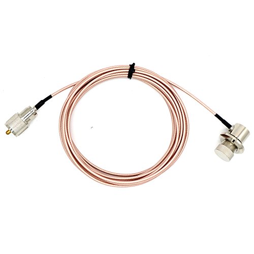 TengKo 5M Handfunkgeräte Antennenverlängerung Kabel RG-316 mit PL-259 und SO-239 Steckverbinder für Autoradio Kenwood ICOM