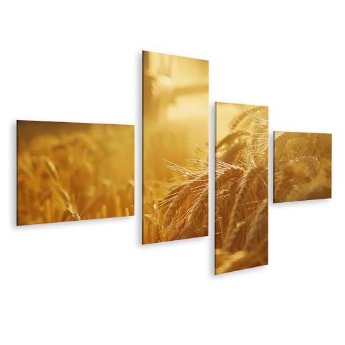 islandburner Prime Bild auf Leinwand Wandbild eines aktiven Mähdreschers bei der Weizenernte auf dem Feld Esszimmer Landmaschinenhandel Bilder Wandbilder Poster