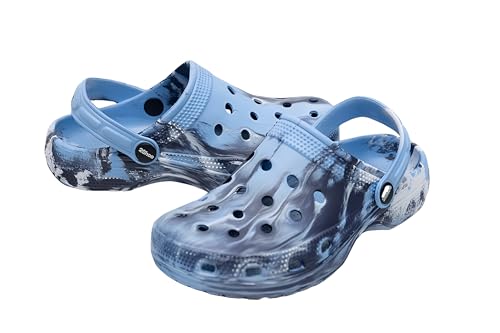 2SHOE Clogs und Mules für Kinder, Mädchen, Unisex, Kinder-Sandalen, rutschfest, Klassische Clogs, blau, 35/36 EU