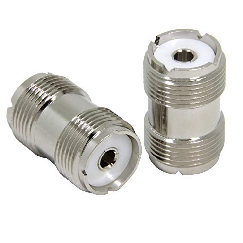 Uhf Pl-259 Buchse Zu Uhf Pl-259 Buchse Koaxialadapter Stecker Kupplungsverbinder für Cb-Amateurfunkantenne 2Er-Stück