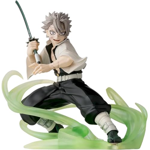 Anime Shinazugawa Sanemi Action Figur,Kampfstellung Statue Shinazugawa Sanemi Modell,Kampfstellung Figur Sammelfigur,Manga Charakter Sammelfigur 13cm