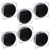 BTSKY Hockey-Puck-Halter, quadratisch, transparent, stapelbar, Kunststoff, Würfel, Eishockey-Puck-Box, Vitrine für Erinnerungsstücke, 6 Stück