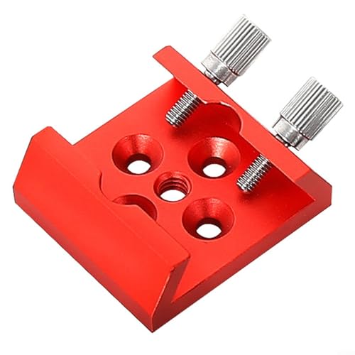 GLFLOW Astronomisches Teleskop Schwalbenschwanzsockel, Aluminiumlegierung, Teleskop-Schwalbenschwanz-Montageplatte mit großer Rändelschraube für Stabilität (rot)