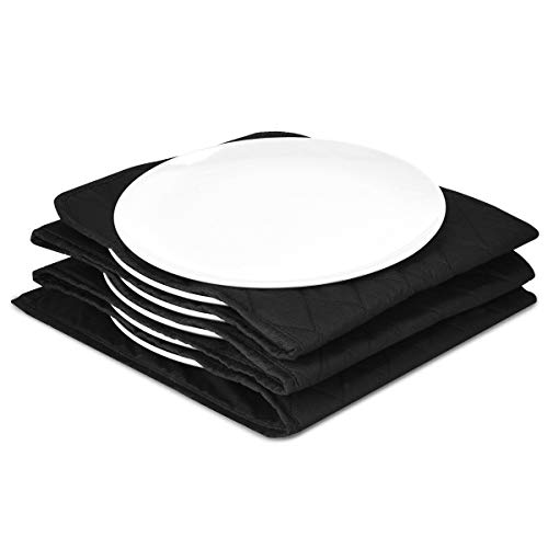 Navaris XXL Tellerwärmer elektrisch - 34 x 30 x 3 cm - für bis zu 10 Teller mit je 32 cm Durchmesser - 200 Watt - Gastro Teller Wärmer in Schwarz