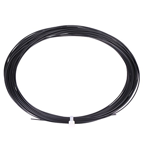 Keenso Badminton Saite, 10m Nylon Hohe Flexibilität Badminton Saite Badmintonschläger Ersatzsaite Badmintonschläger Reparatursaite (Schwarz)