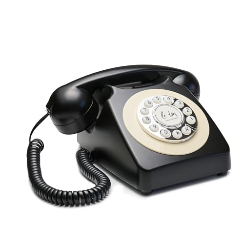 Le Ton Audio Gästebuch Telefon Hochzeit für Hochzeiten und Events, Gästetelefon, Hochzeitstelefon, Schwarz