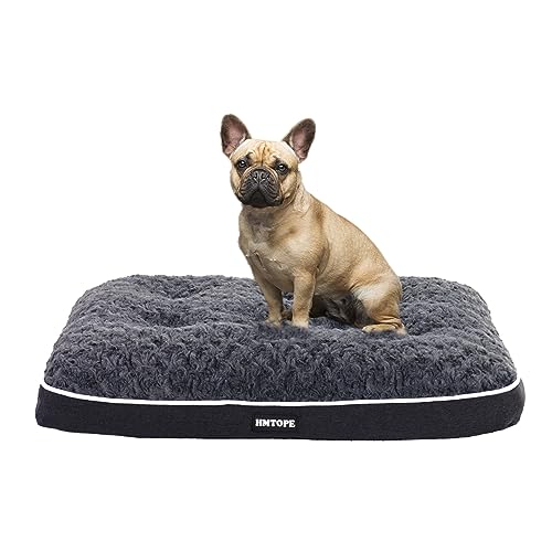 HMTOPE Orthopädisches Hundebett, Hundematte im Doppelstock-Design, Waschbar Hundekissen, Abnehmbar Hundekorb, 76 cm für Kleine Hunde, Dunkelgrau
