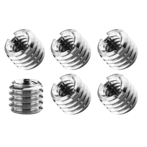6 Stück Kamerastativ-Gewindeadapter,1/4 "bis 3/8 Gewinde-Adapter von Stativ-Adapter Schraube der Mutter des Converter für die Kamera Video Stativ Monopod Ballhead der Halterung und das Licht