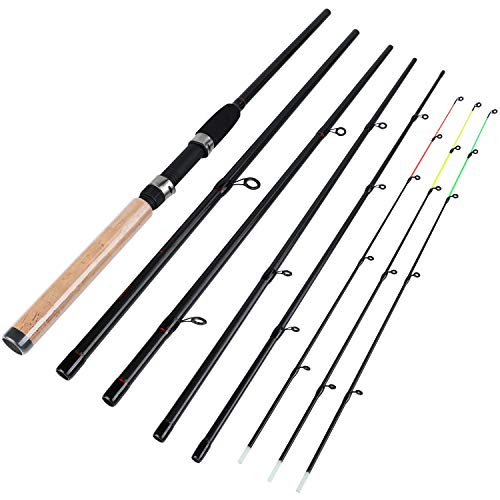 Sougayilang Feeder Rute mit 3 Spitzen Protable Angelrute Spinnerei Casting Reiserute Vollsortiment Action Karpfen