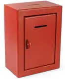 Spendenbox aus Metall, für Wohltätigkeitsorganisationen, aus Stahl, für Wahlurnen, Büro, Vorschlagsbox, sichere Box mit Schlitz vorne und oben, einfache Wandmontage mit vorgebohrten Löchern, 21,6 x