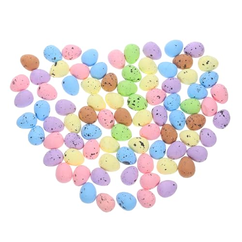 Garneck Mini Ostereier Deko – 100 Stück Kleine Schaumstoff-Ostereier in Pastellfarbenen Designs Für Kreative Bastelprojekte - Dekoration Und Festliche Anlässe Ideal Für Osterkränze Und