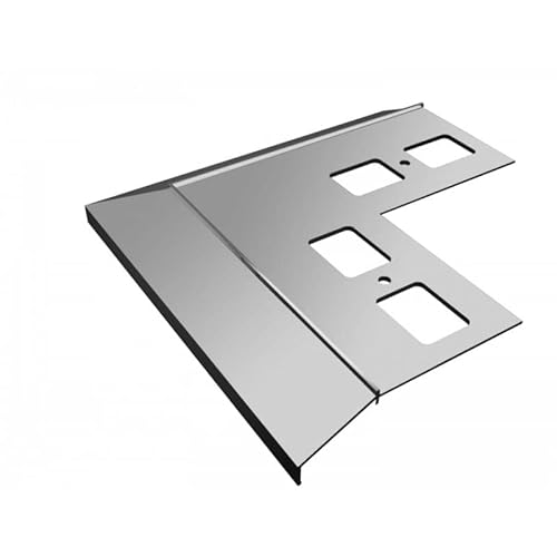 Renoplast® Aluminium Ecke 90° für Traufprofil K100 Grau | Fertigstellung von Terrassen und Balkonen | Fliesenböden auf Klebemörtel | Wasser ablaufsysteme Winkelprofil | Korrosionsschutz Balkonprofile