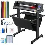 VEVOR Vinyl Schneideplotter Max. Papiereinzug 720 mm, Folienplotter Schneidkraft 500 g, Plotterschneider mit optisches Auge, Signmaster-Software, Schrittmotor, Plotter Halbautomatisch mit Ständer