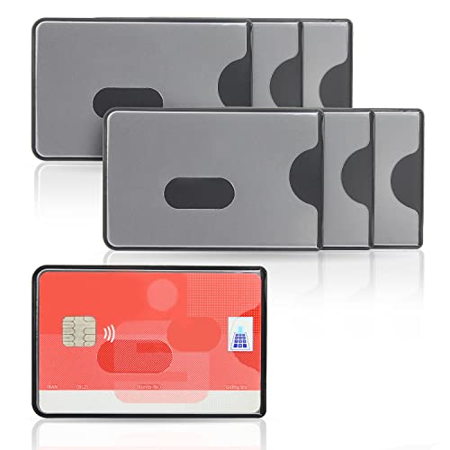 WallTrust RFID NFC Blocker Hartplastik Schutzhülle - 7 Stück - Kartenschutzhülle für Kreditkarten Ausweis transparent - Sicherheit gegen Datenklau Kartenhülle und EC Karten Bankkarten
