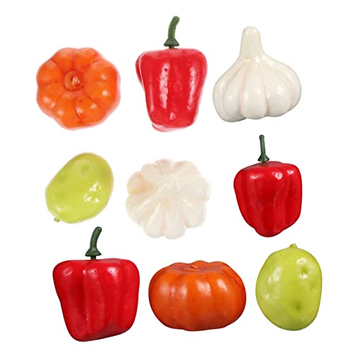 FUNOMOCYA Detailliertes Künstliches Gemüse Paprika 10 Knoblauchzehen 10 Kartoffeln 10 Kürbisse Dekorativ Für Die Kunstausbildung Zu Hause in Der Schule
