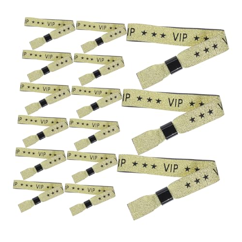 TOGEVAL 20 Stück Vip-armbänder: Goldene Armbänder Für Hochzeiten Und Gesellschaftliche Veranstaltungen, Eintrittspartys, Clubs, Parks, Konzerte, Festivals