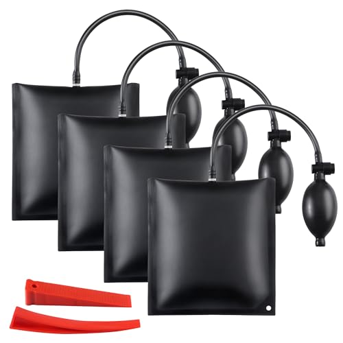 YiliYa 4 Stück Montagekissen Luftkissen Air Wedge Pump von 200kg Pro Luftkissenheber Fenstermontage Leistungsstarke Handwerkzeuge für die Türfensterinstallation und Autoreparatur
