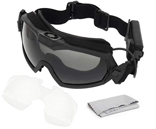 JOYASUS Anti-Beschlag Tactical Airsoft Paintball Schutzglas Regulator Brille Ski Snowboard Sport (Schwarz)