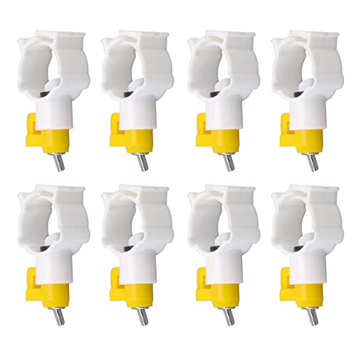 Pssopp 20pcs Hühnerwassernippel, Hochfestes Ballventil Automatische Trinknippel für Geflügel mit Vielseitiger Anwendung, Einfache Installation für Hühnerwassernippel Tierwasser