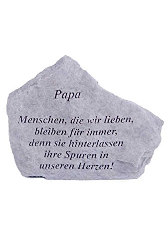 Vidroflor Gedenkstein Papa. aus Steinguss 18 x 14 cm Grabschmuck