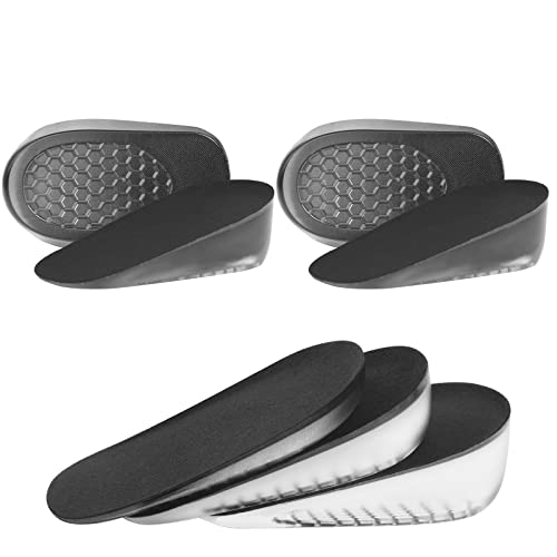 URAQT Höhe Erhöhung Einlegesohle Gel, 2 Paar Erhöhung Schuheinlagen, Höhe Erhöhen ​Fersen Einlegesohlen, Bequeme Height Increase Insole, Unsichtbare Schuhlifteinsätze Stoßdämpfung
