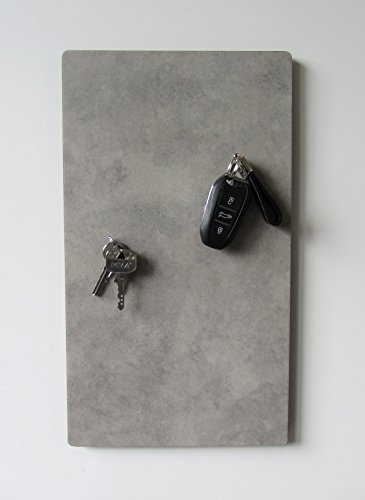 FLUX Objects Magnet-Schlüsselbrett, Schlüsselboard mit Vinyloberfläche in Beton-Optik, Größe 40cm x 22,5cm