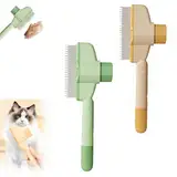 Pet Hair Removal Comb Flea Comb, Multifunctional Pet Hair Comb Flea and Tear Stain Removal, for Shedding and Tangles with Release Button (2Pcs Mix)