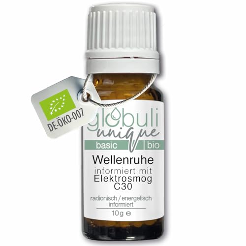 Wellenruhe Elektrosmog BIO Streukügelchen · globuli unique · natürlicher Begleiter bei Elektrosmog, Strahlenbelastung, elektromagnetischer Umweltbelastungen · 10 g · DE-ÖKO-007
