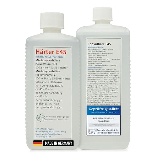 1,75 kg Epoxidharz Set - 2K - Transparent Epoxydharz Gießen + Härter für Schmuck, Kunstwerke, Handwerk und mehr - Laminierharz - (1,75kg - 20kg)