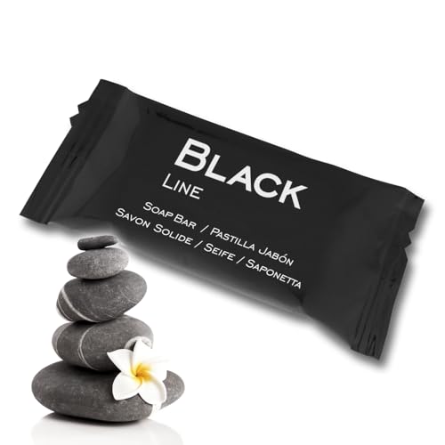 GPQ - Seifenstück BLACK Line | 500 Einheiten x 8 Gr. | Hotelaustattung | Für Hotels, Landhäuser, Wohnungen, Kreuzfahrtschiffe, B&B | Made in Spain